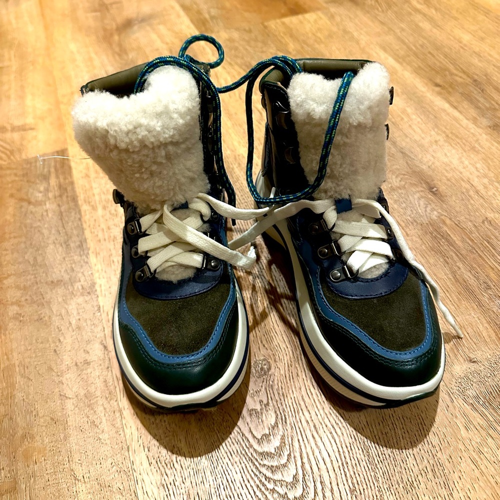 Boots- Leather, Fur and Rubber- Tony Burch - brand new